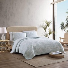 Tommy Bahama - King Quilt Set, Reversible Cotton Bedding with Matching Sham