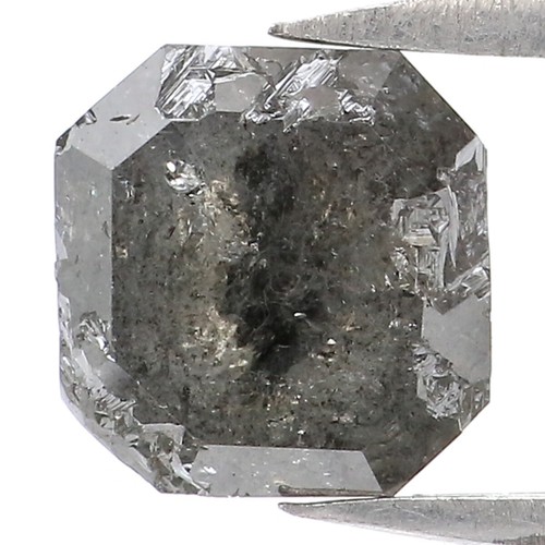1.59 CT Natural Loose Emerald Cut Diamond 6.45 MM Salt And Pepper Diamond LQ7893 - Picture 8 of 8