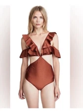 New Women's Zimmerman  Cutout One Shoulder One Piece Swimwear Tali 6