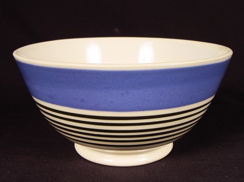 RARA 6 CIOTOLE FASCIA NERA E 1 BLU MOKA WARE MOKAWARE PEARLWARE STAFFORDSHIRE OTTIME CONDIZIONI