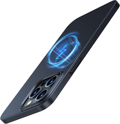 TORRAS Ultra Dünn für iPhone 15 Pro Hülle MagSafe 15 Pro, Schwarz