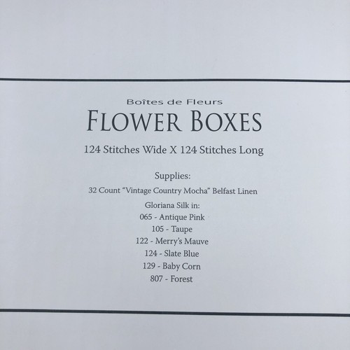 The Drawn Thread Needlework Designs Flower Boxes Stitch Pattern Only Zittel 2008 - Picture 7 of 7
