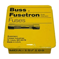 BUSSMAN BUSS FUSETRON FUSES MDA 15/100 NEW NOS QTY 4pcs 