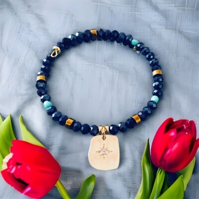 Armband Stern und Perlen, Geschenkidee, Geschenkschmuck