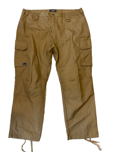 LA Police Gear Operator Tactical Pants Elastic Waistband 44 W 30 L Khaki New