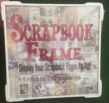 New Scrapbook Display Frame Holds 12" x 12" Page, White Metal Frame