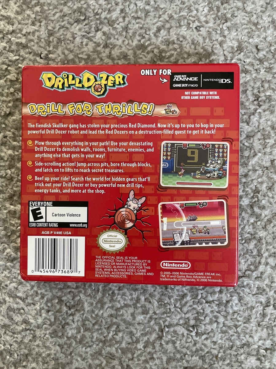 Drill Dozer Nintendo GameBoy Advance GBA Box & Inserts NO GAME NO