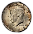 1964 50c Kennedy Silver Half Dollar - Colorful Original Toning - BU - SKU-H2465