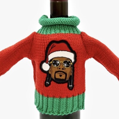 Snoop On The Stoop Novelty Wine Sweater Christmas Gift Snoop Dogg Elf Sweater