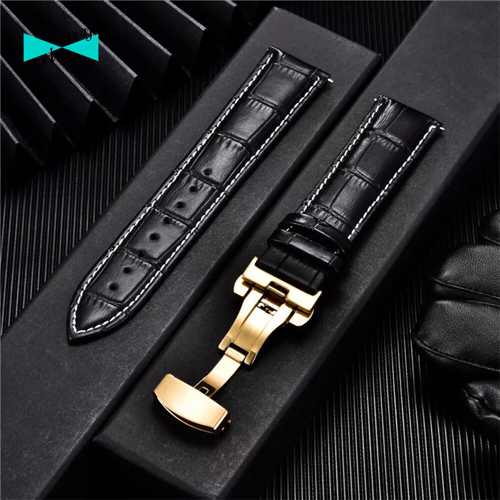 Cinturino Coccodrillo Blu 20-16mm Fibbia Deployante - Foto 7