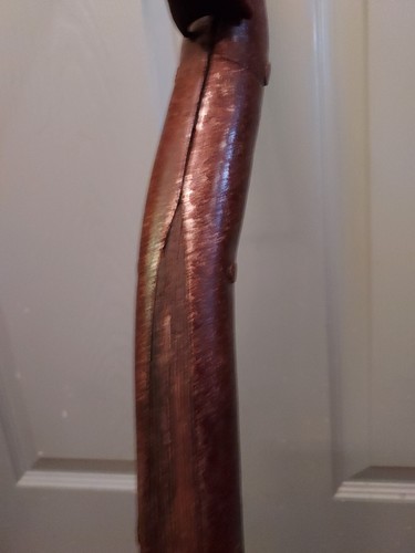 Primitive antike Vintage geschnitzte Holz D Griff Scharfschütze Pfostenschaufel Spaten Bauernhof - Bild 15 von 21