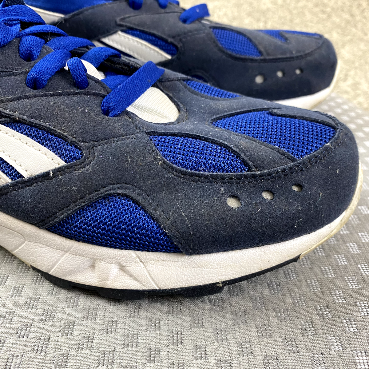 Reebok Hex Exec Running Shoes Mens Size 13 Navy White 1-182142 Hexalite Vintage Reebok Hexalite Running Shoes Mens 6 Blue Black White Low  main image 2