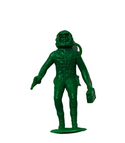 Astronaut MPC Army Men Toy Soldier plastic Nasa US figure vtg Marx Space GREEN 2 - Picture 1 of 4