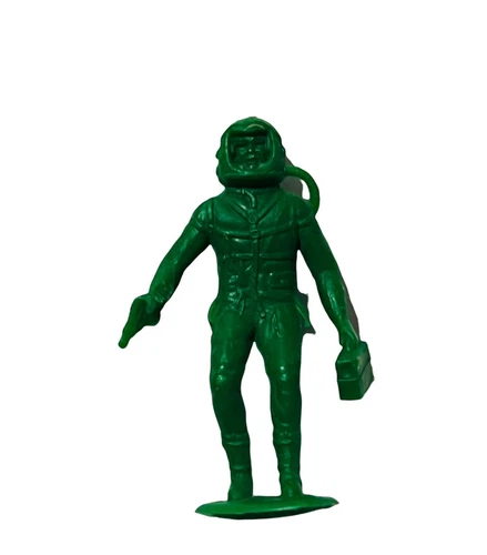 Astronaut MPC Army Men Toy Soldier plastic Nasa US figure vtg Marx Space GREEN 2