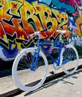 New Single Speed Fixed Gear fixie Road Bike Flip Flop hub city bicycle blue