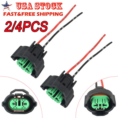 Wire Pigtail Female C H11 Two Harness Fog Light Bulb Lamp Connector Socket Plug