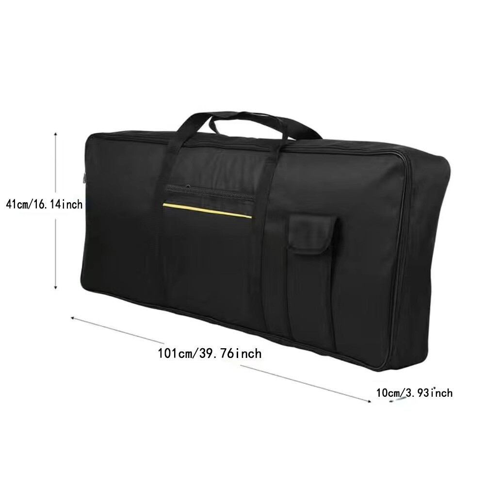 Borsa da trasporto tastiera portatile 61 tasti lettera pianoforte elettronico custodia gig bag UK foto 2