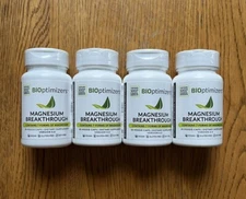 Bioptimizers Magnesium Breakthrough all 7 essential forms,  30 capsules - 4 pack