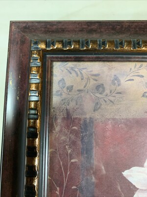 Vivian Flasch Art Print Orchid Floral Ornate Frame Plum Tones