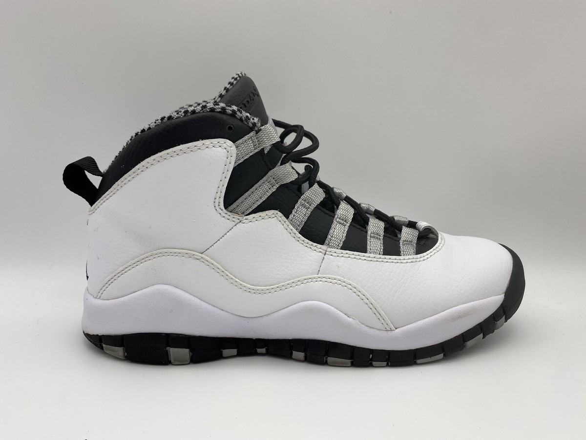 Nike Men Air Jordan 10 Retro Steel 2013 Sz 5.5 310806-103 White