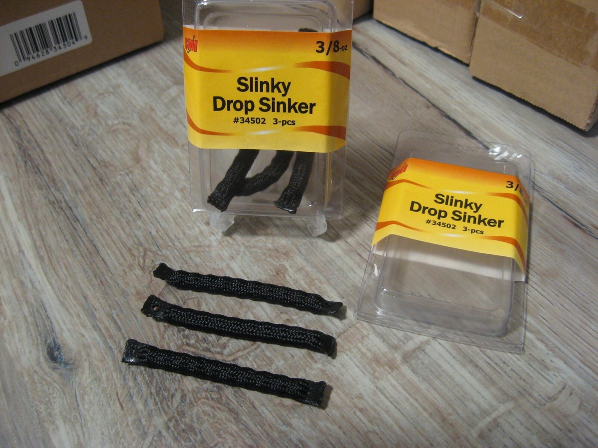 Packs SMI 3/8 Oz Slinky Drop Sinkers Snagless Drift Fishing - Main Image