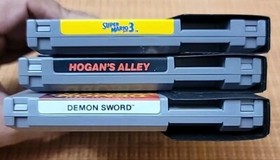 Lot Of 3 NES Games: Super Mario Bros. 3, Hogan's Alley, Demon Sword