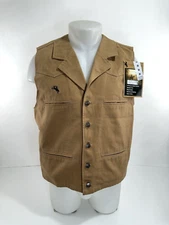 WYOMING TRADERS - NEW w TAG - Canvas Embroidered Horse Western M Vest