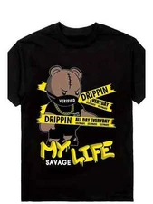 Drip Life Savage men fashion 100% cotton, 180g printed T-shirt Shaka clothing T-