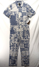 Vans Women's Morro Coveralls Jumpsuit Blue Patchwork Brand new.