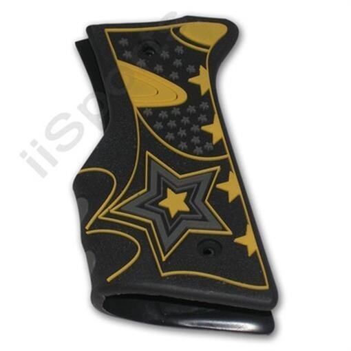3d Textured Rubber Wrap Around 45 Grips Black Yellow