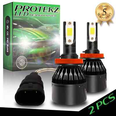 LED Fog Light Protekz Kit H3 6000K Bulbs for 2000-2004 Isuzu RODEO/RODEO SPORT