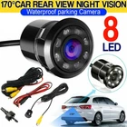 Car Rear View Backup Reverse Camera 170° 8LED HD Night Vision Cam Waterproof 12V