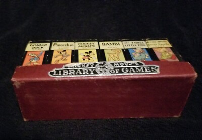 Vintage 1940's Disney Mickey Mouse Library of Games Card Games