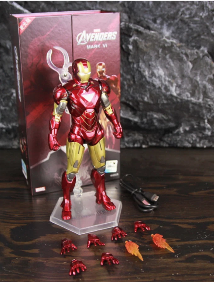 ZD-MK6-L: ZD Toys Marvel Iron Man Mark 6 Mark VI 7" figura de acción (versión LED) Foto 2 de 4