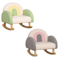 Kindersofa Schaukelstuhl f&uuml;r Kleinkinder Kindercouch Babysitz Eukalyptusholz