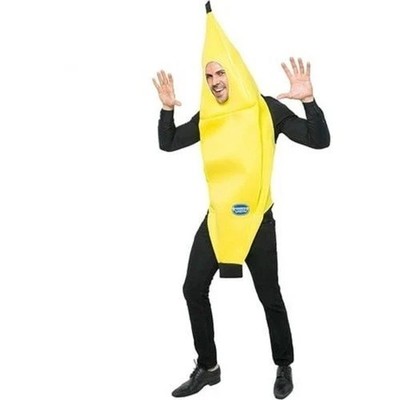 anana Costume Adult Deluxe Set for Halloween Dress up Party, Size Medium, Yellow