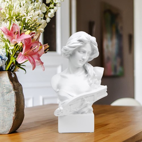 Norrclp Greek Statue of Musical Goddess, Classic Roman Head Bust Greek Mythol... - Picture 4 of 7