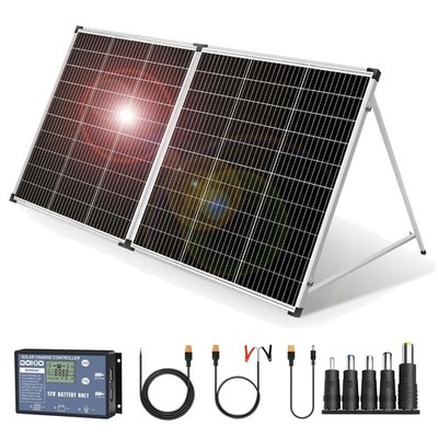 Solarkoffer 200W 18V tragbar mit Laderegler USB Power Station Koffer