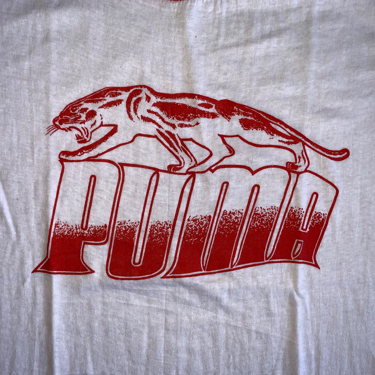 70s DEADSTOCK VINTAGE PUMA SNEAKER BRAND RINGER TEE T-SHIRT MEN SZ 