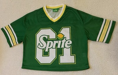VINTAGE ENJOY SPRITE WOMEN S Cropped Jersey Y2K Skater Shirt Top EUC