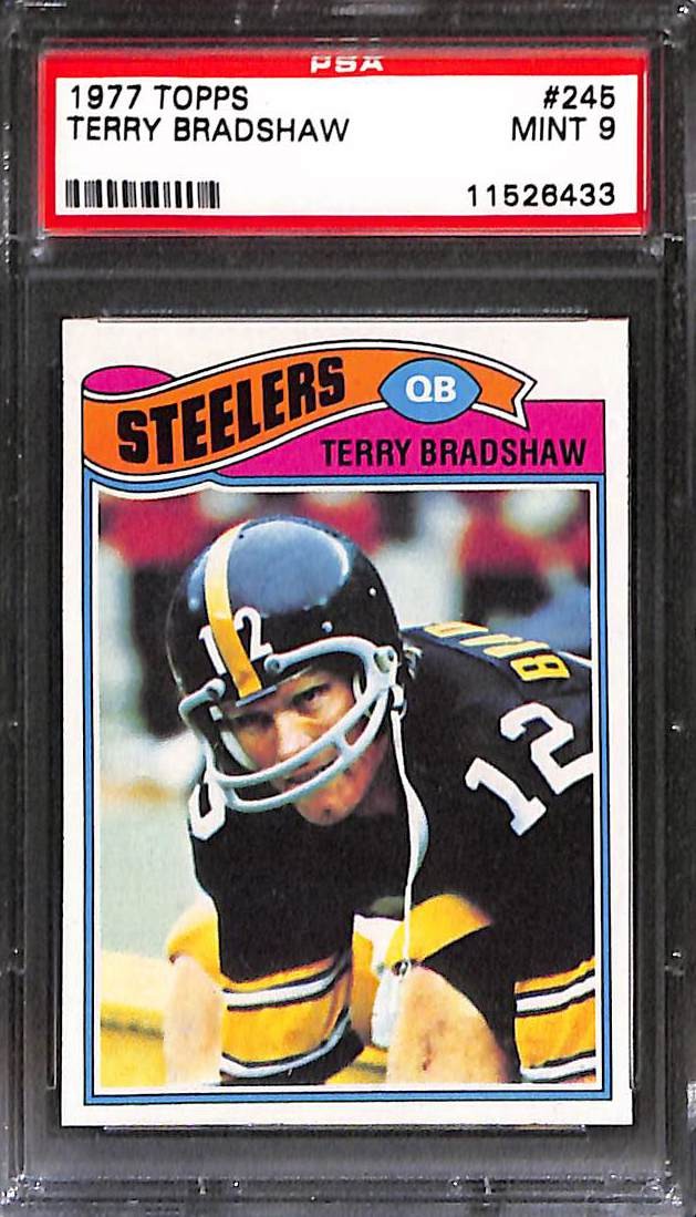 1977 TOPPS #245 TERRY BRADSHAW PSA 9 Mint 11526433 