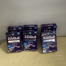 Vicks ZzzQuil lot of 6 Clear Nasal Strip Pack for Nasal Congestion & Snoring