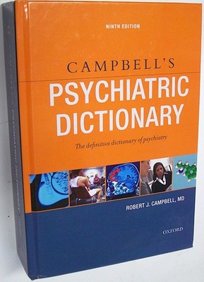 Campbell''s Psychiatric Dictionary 9th Ed R.J. Campbell Md Oxford 1,051 pgs HDC