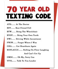 Funny 70Th Birthday Card Gifts for Women Men | Humorous Birthday Gifts for 70 Ye
