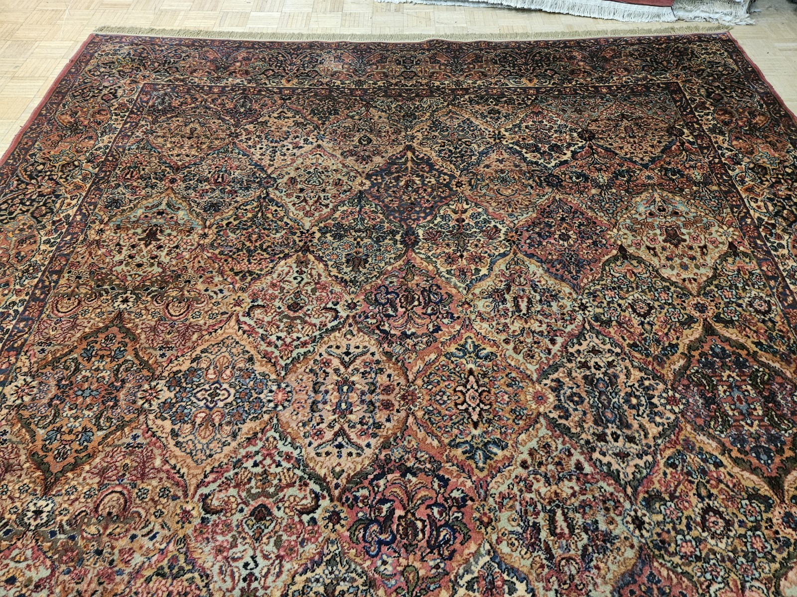 10x16 KARASTAN ANTIQUE MULTICOLOR PANEL KIRMAN 717 PALACE SIZE 100% WOOL RUG VGC