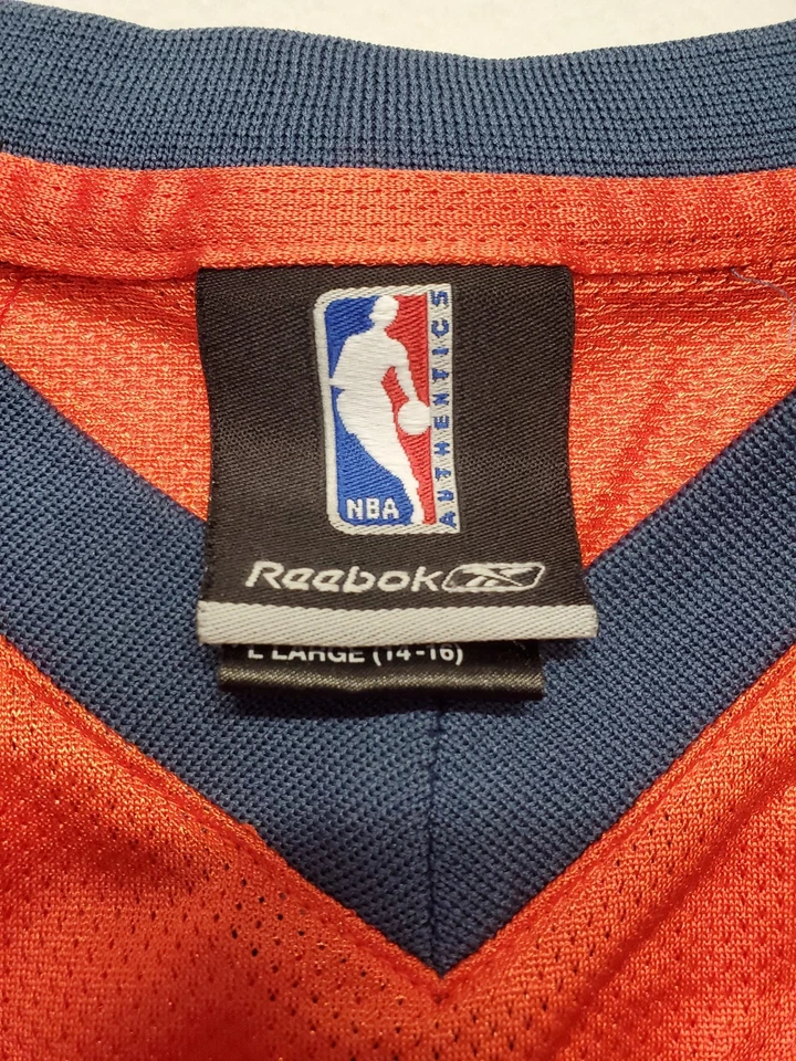 Camiseta grande vintage Reebok NBA juvenil Charlotte Bobcats Emeka Okafor #50 naranja  Foto 2 de 4