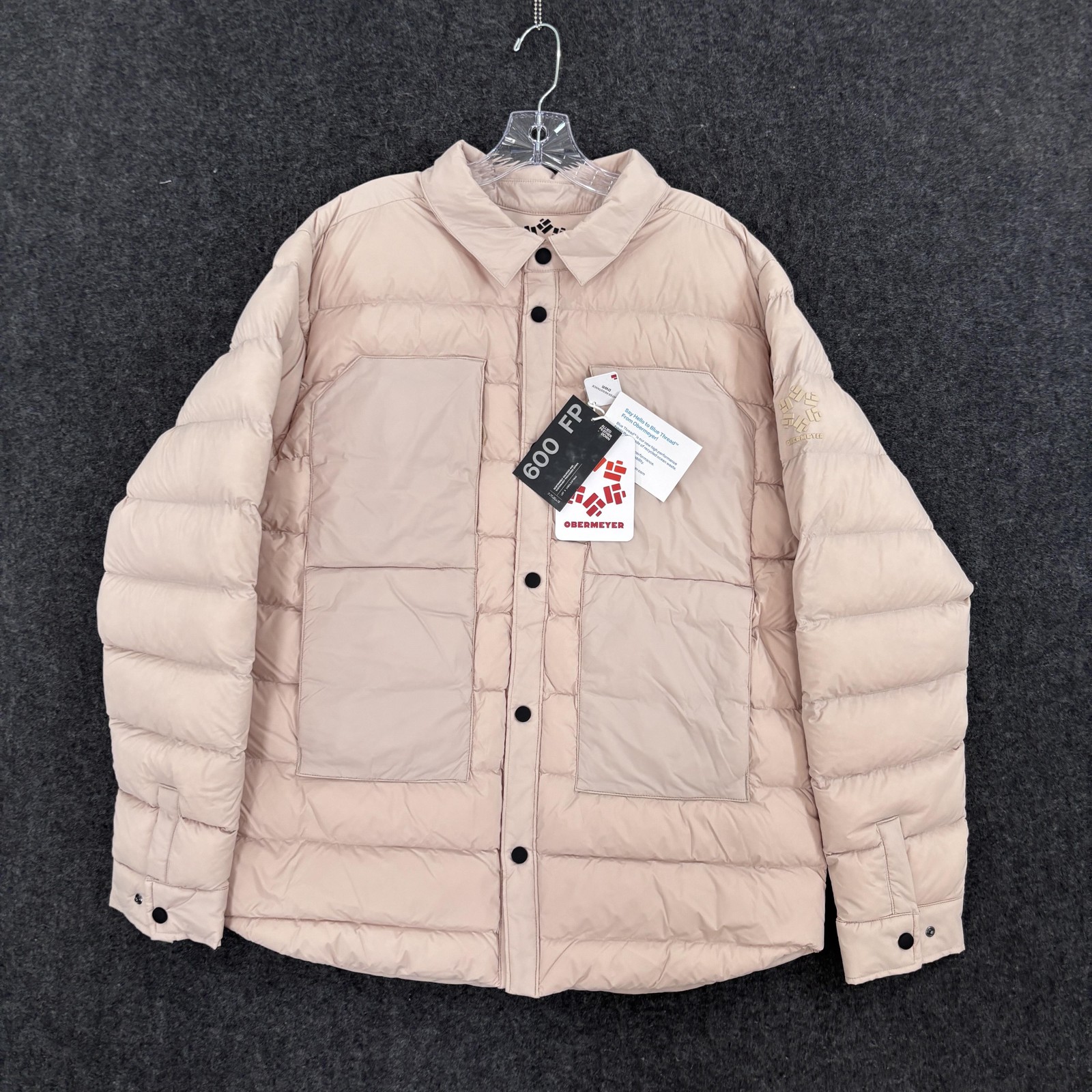 Men's Large Cement 600 Fill Puffer Coat