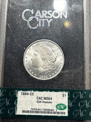 1884-CC モルガンダラー CAC MS64 GSA Treasure 1884-CC Morgan Silver Dollar GSA Treasure MS64 CAC CACg | eBay