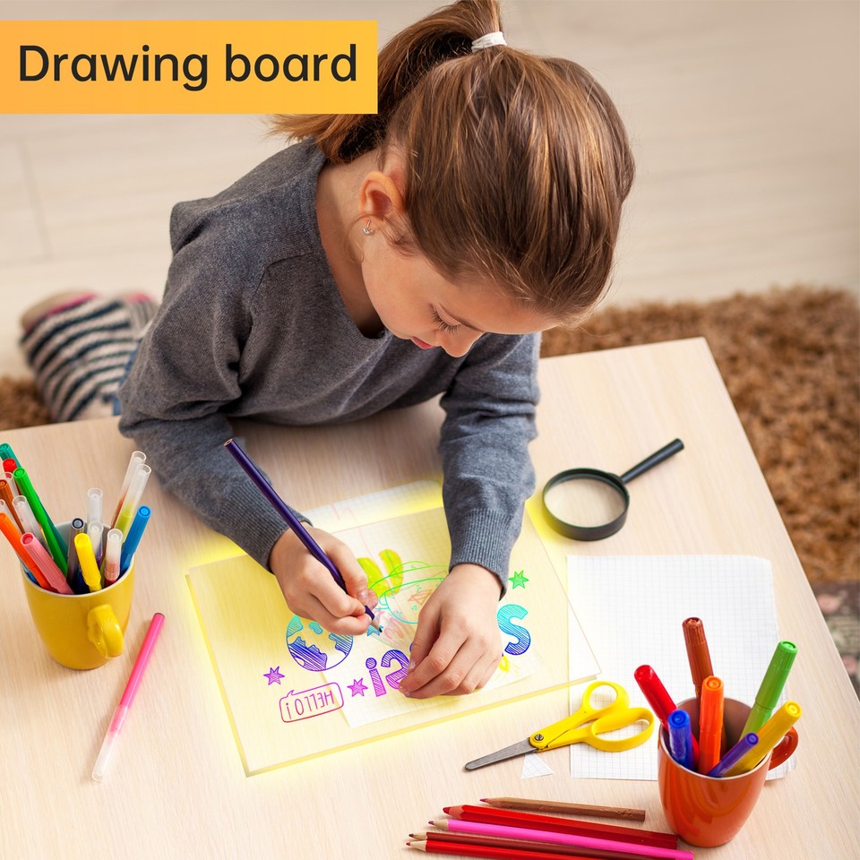Acrylic Dry Erase Board With Light 30x20cm Writing Board For Desktop ...