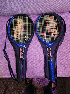 Prince Mono Tennis Racquets Pair 4 3/8" Grip 100 in² Jimmy Connors
